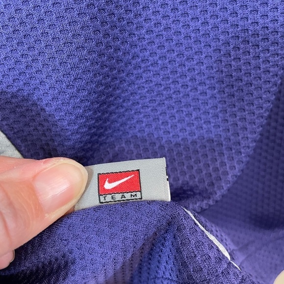 Vintage NIKE Kansas State Wildcats short sleeve‎ waffle knit Polo Shirt, sz M - Picture 7 of 8